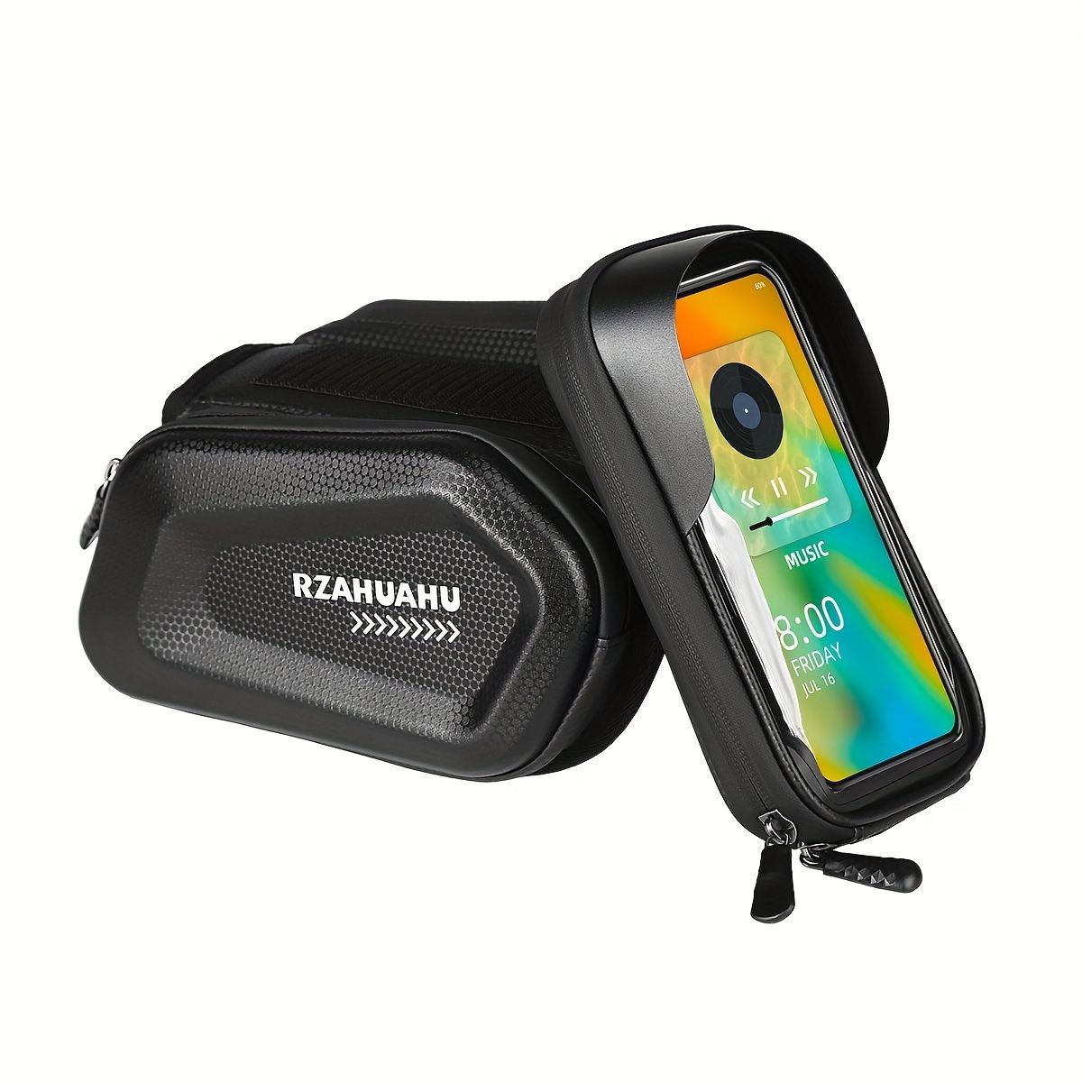 Bicycle Phone Bag for 7-Inch Devices, Durable Bike Accessory V1102-139-BLA-22267
