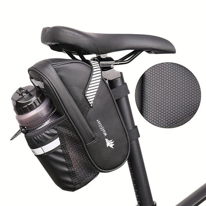 Bicycle Tail Bag with Quick Access Kettle Pocket & Reflective Safety Light V1102-139-BLA-38274