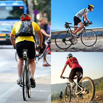 Bicycle Tail Bag with Quick Access Kettle Pocket & Reflective Safety Light V1102-139-BLA-38274