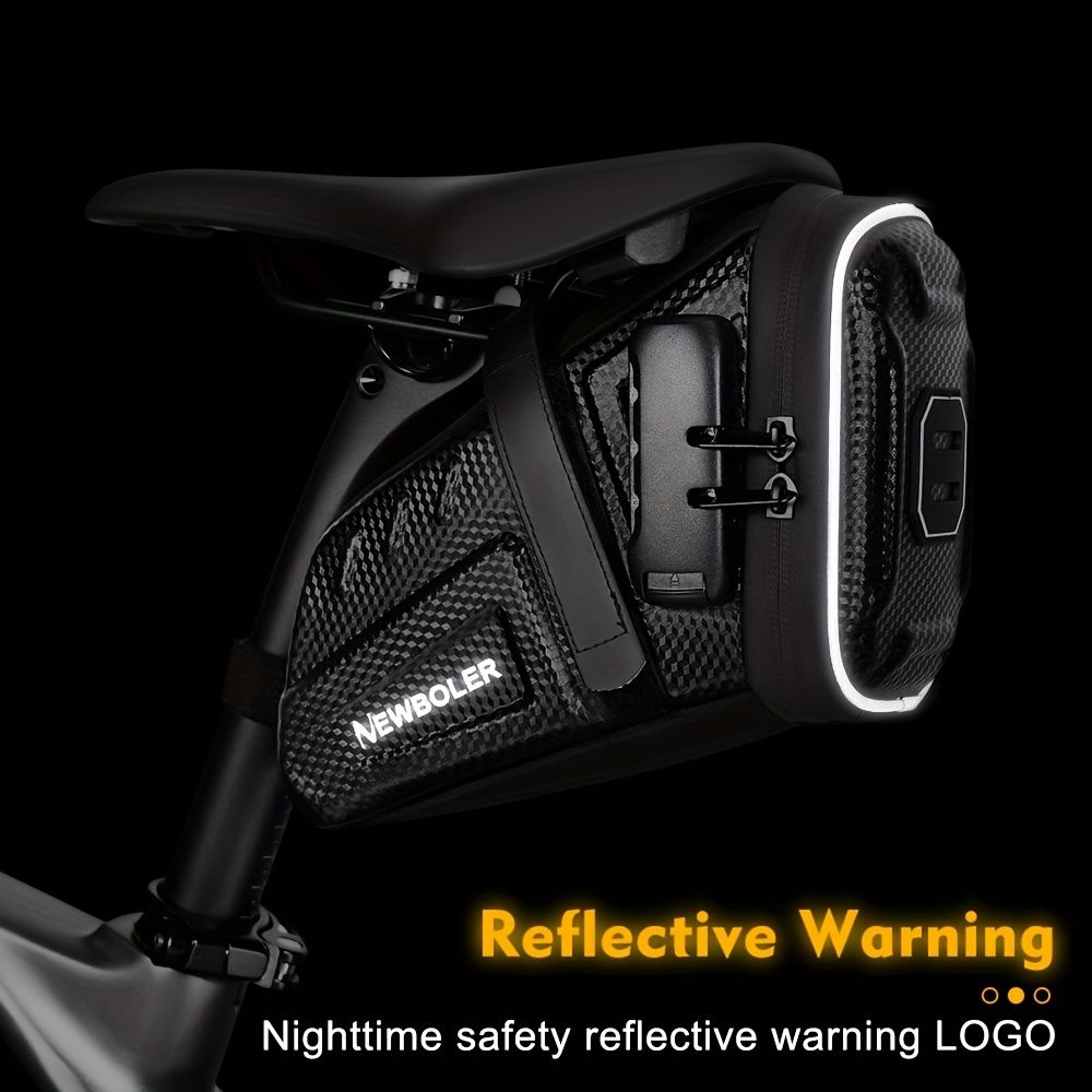 Bicycle Saddle Bag - Large Capacity Water-Resistant Storage for Cycling Essentials V1102-139-BLA-80416