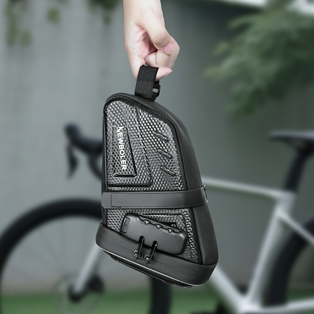 Bicycle Saddle Bag - Large Capacity Water-Resistant Storage for Cycling Essentials V1102-139-BLA-80416