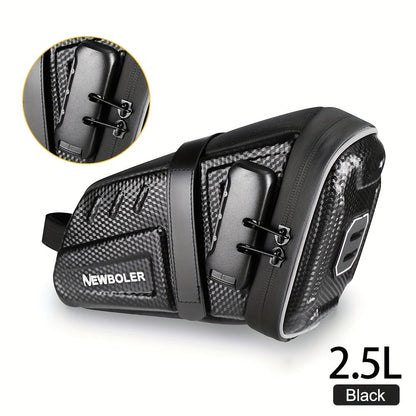Bicycle Saddle Bag - Large Capacity Water-Resistant Storage for Cycling Essentials V1102-139-BLA-80416