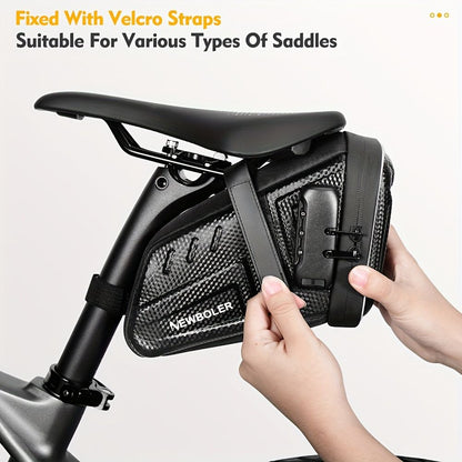 Bicycle Saddle Bag - Large Capacity Water-Resistant Storage for Cycling Essentials V1102-139-BLA-80416