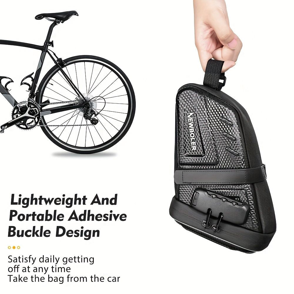 Bicycle Saddle Bag - Large Capacity Water-Resistant Storage for Cycling Essentials V1102-139-BLA-80416