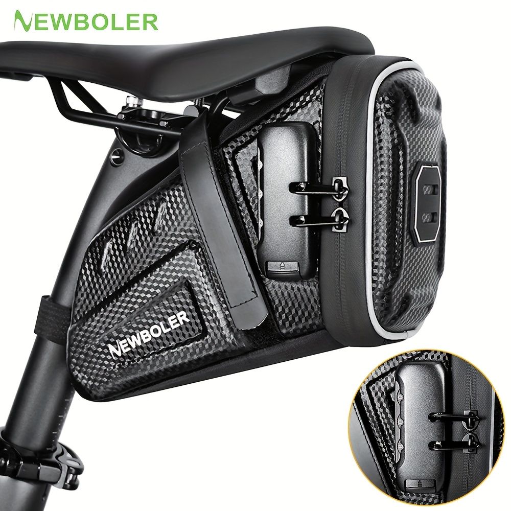 Bicycle Saddle Bag - Large Capacity Water-Resistant Storage for Cycling Essentials V1102-139-BLA-80416