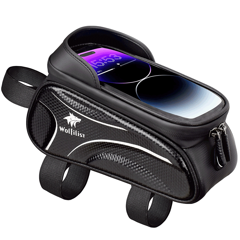 Bicycle Phone Bag for 7-Inch Devices, Durable Bike Accessory V1102-139-BLA-83763