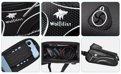 Bicycle Phone Bag for 7-Inch Devices, Durable Bike Accessory V1102-139-BLA-83763