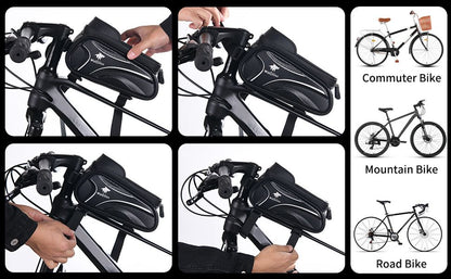 Bicycle Phone Bag for 7-Inch Devices, Durable Bike Accessory V1102-139-BLA-83763