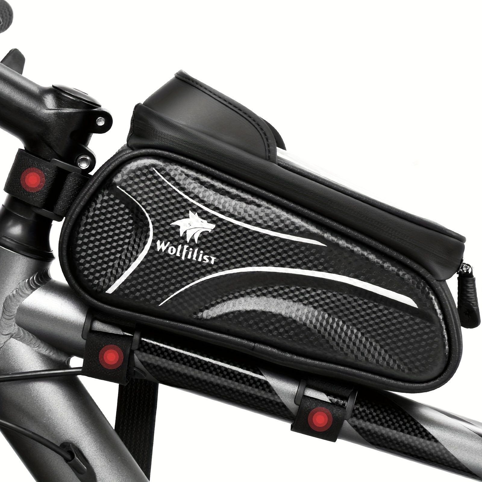 Bicycle Phone Bag for 7-Inch Devices, Durable Bike Accessory V1102-139-BLA-83763