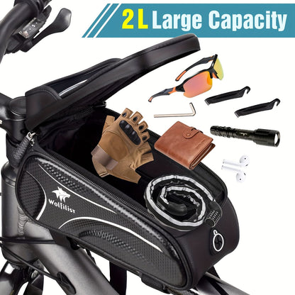 Bicycle Phone Bag for 7-Inch Devices, Durable Bike Accessory V1102-139-BLA-83763
