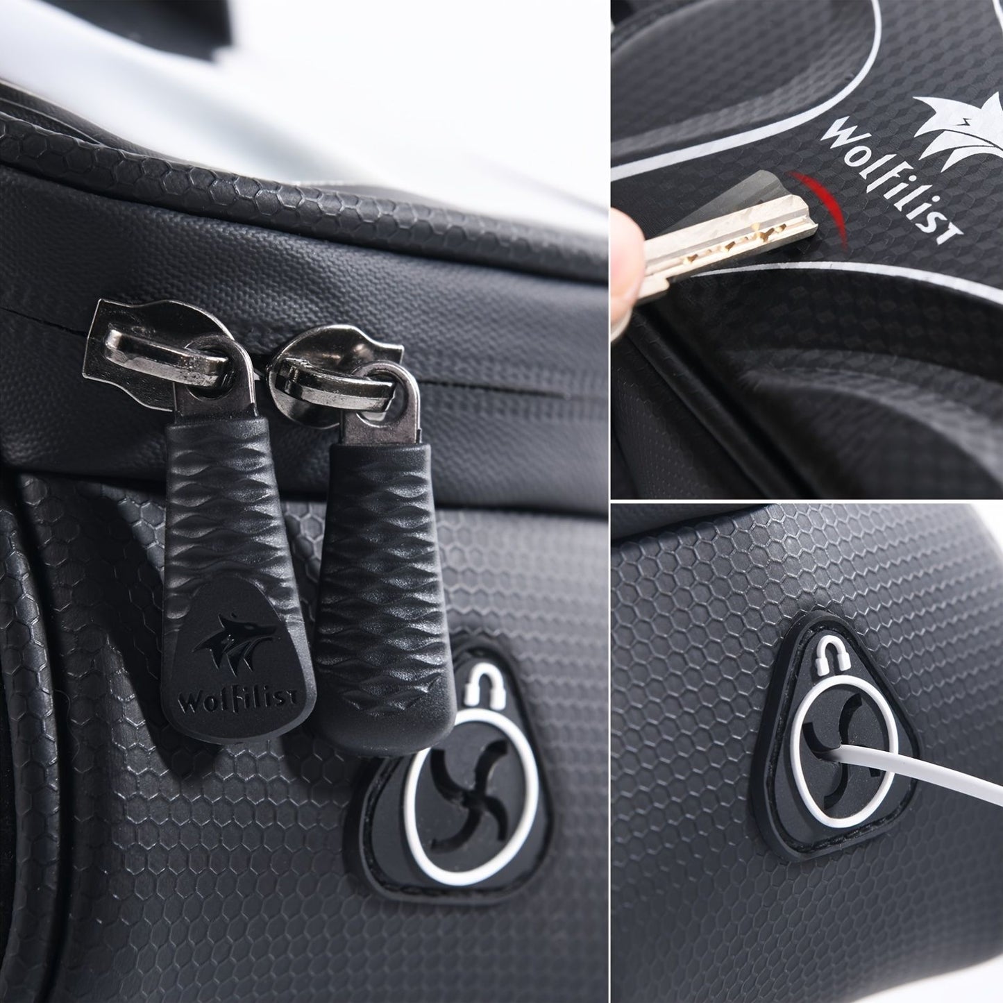 Bicycle Phone Bag for 7-Inch Devices, Durable Bike Accessory V1102-139-BLA-83763