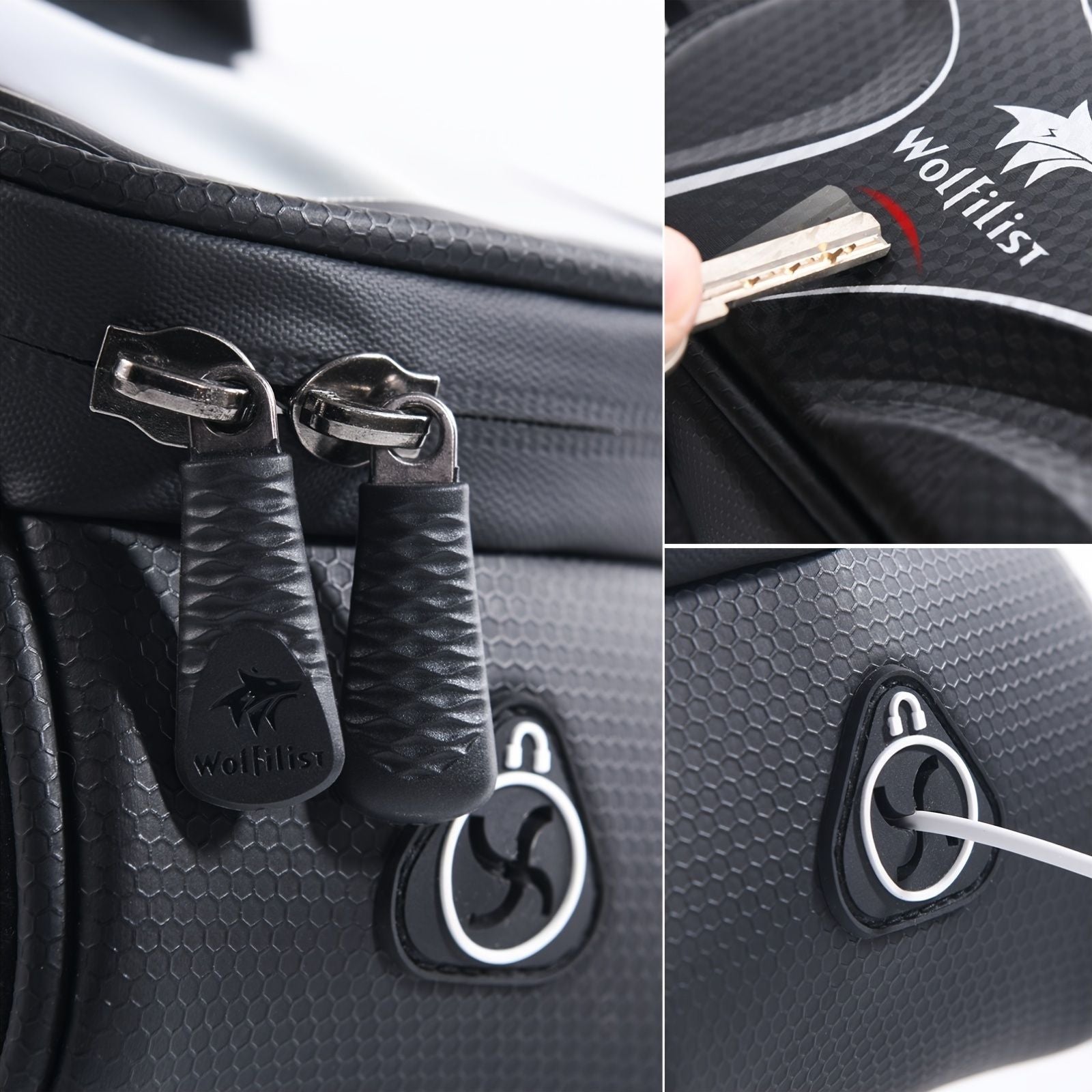 Bicycle Phone Bag for 7-Inch Devices, Durable Bike Accessory V1102-139-BLA-83763