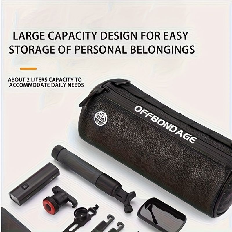 OFFBONDAGE Bicycle Handlebar Bag - Durable Cycling Storage for Australian Riders V1102-139-GRE-75430