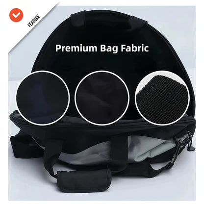 Black White motorcycle shoulder bag, Pro Biker bag, biking accessory, high-quality bag, durable bag, biker V1102-139-WHI-11456