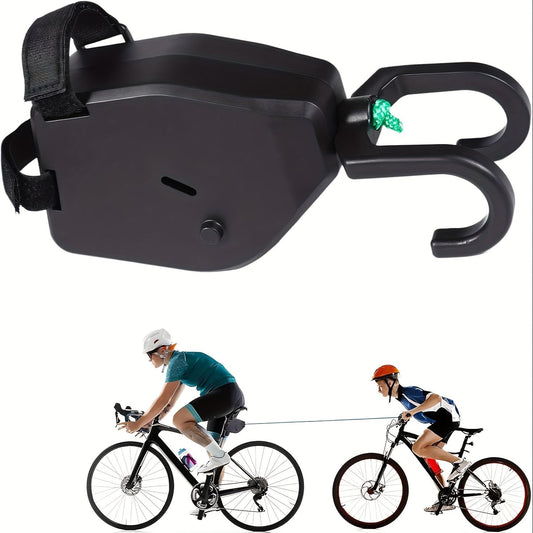 bicycle towing hook, cycling trailer hook, bike tow line, training towing accessory, heavy duty bike hook, V1102-140-BLA-04857