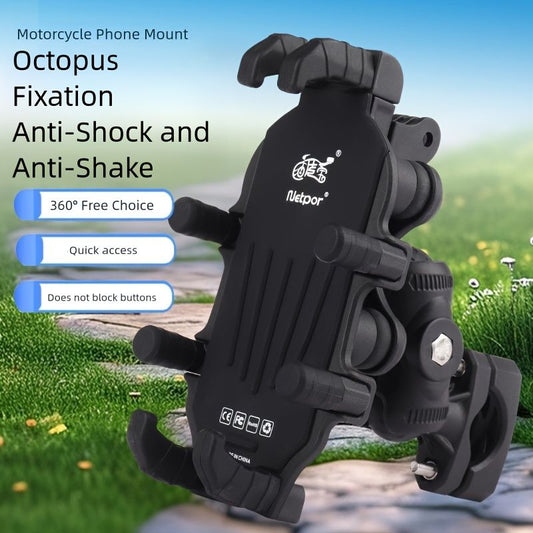 Motorcycle Phone Mount Octopus Fixation Anti-Shock Anti-Shake V1102-140-BLA-25585