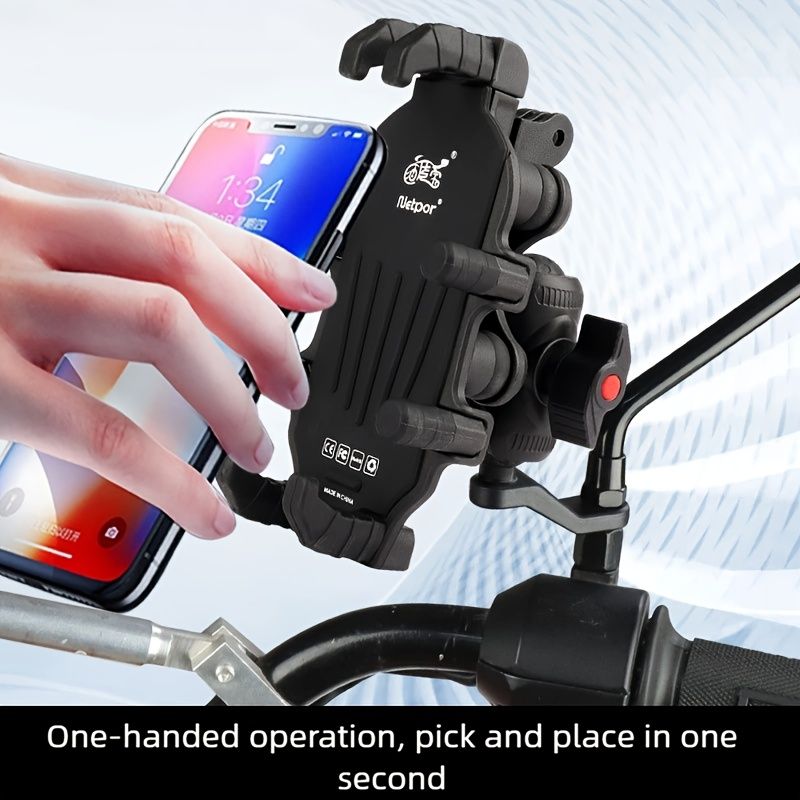 Motorcycle Phone Mount Octopus Fixation Anti-Shock Anti-Shake V1102-140-BLA-25585