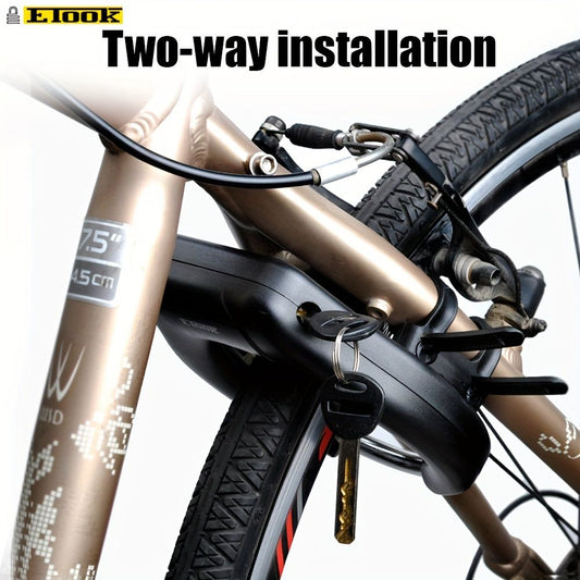 bicycle lock, two-way installation, bike security, high-quality bike lock, anti-theft lock, Australia, V1102-140-BLA-70523