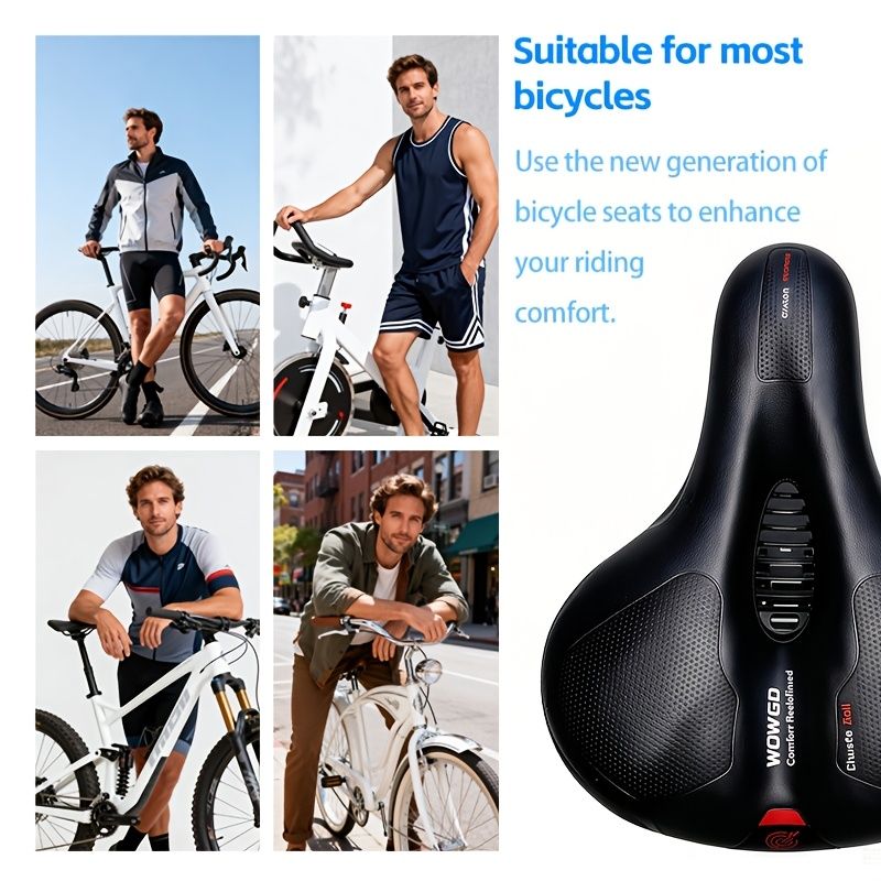 bicycle saddle, comfortable bicycle saddle, high-quality bike parts, granular surface saddle, hollow-out V1102-140-BLA-77602