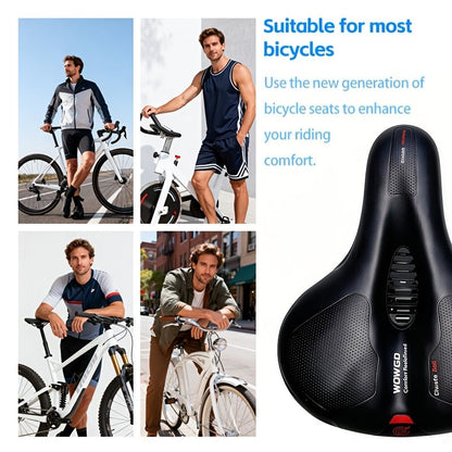 bicycle saddle, comfortable bicycle saddle, high-quality bike parts, granular surface saddle, hollow-out V1102-140-BLA-77602