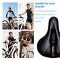 bicycle saddle, comfortable bicycle saddle, high-quality bike parts, granular surface saddle, hollow-out V1102-140-BLA-77602