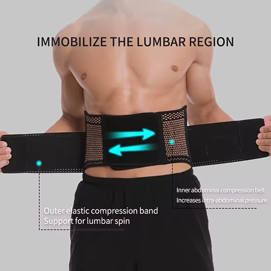 Black fitness waist belt, workout support belt, high quality fitness accessory, adjustable waist belt, gym V1102-141-42877
