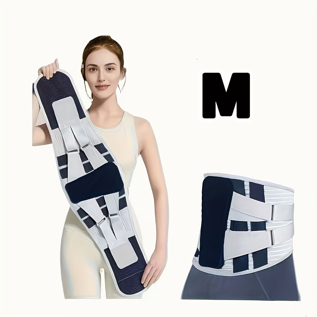 Black lumbar support belt, back pain relief, adjustable back brace, posture corrector, fitness support belt, V1102-141-BLA-11513