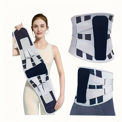 Black lumbar support belt, back pain relief, adjustable back brace, posture corrector, fitness support belt, V1102-141-BLA-11513