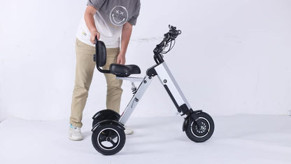 Foldable Electric Tricycle Lightweight Electric Scooter Home Electric Mobility - Silver - Size 36V8A250W