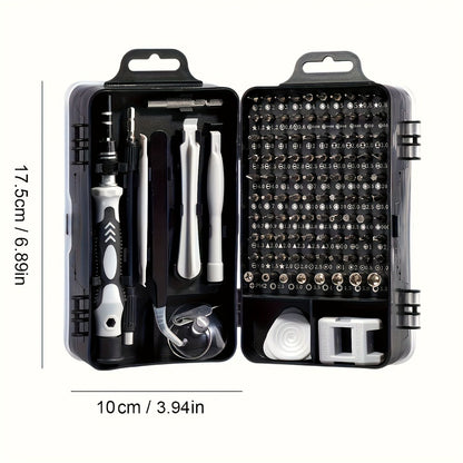 Black precision screwdriver set, drill bit set, DIY tools, professional tools, high-quality tools, V1102-145-BLA-30313