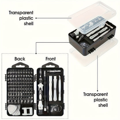 Black precision screwdriver set, drill bit set, DIY tools, professional tools, high-quality tools, V1102-145-BLA-30313