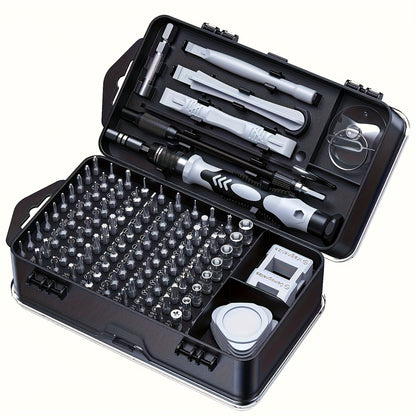 Black precision screwdriver set, drill bit set, DIY tools, professional tools, high-quality tools, V1102-145-BLA-30313