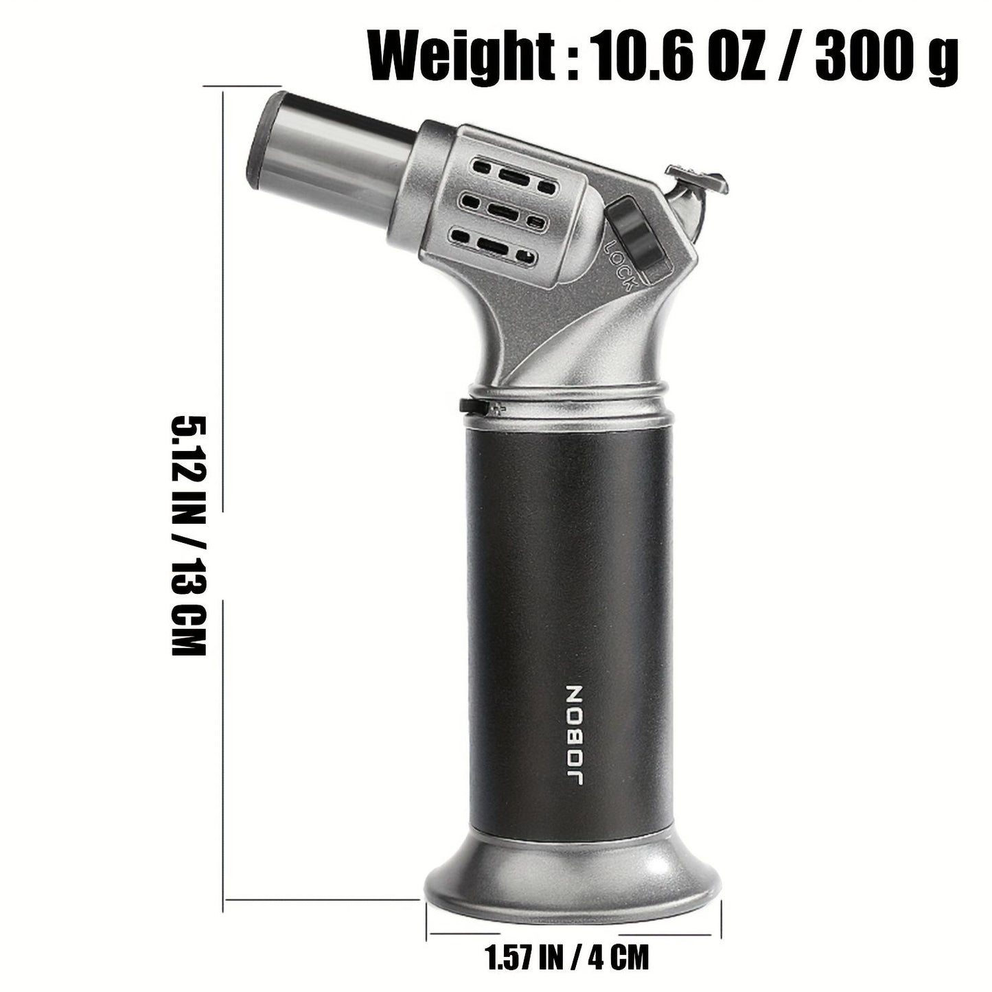 Red Jet Flame Torch Lighter, Wind-resistant Lighter, Refillable Butane Lighter, Electrician Soldering Tool, V1102-145-SIL-93714