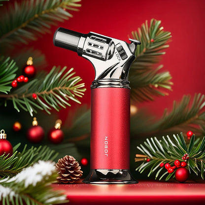 Red Jet Flame Torch Lighter, Wind-resistant Lighter, Refillable Butane Lighter, Electrician Soldering Tool, V1102-145-SIL-93714