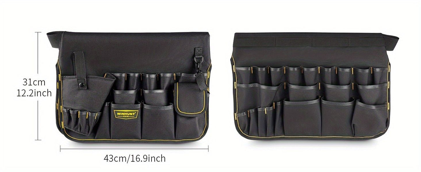 Black bucket tool organizer, tool storage, heavy duty tool organizer, multiple tool pockets, DIY tool V1102-148-SIL-80786