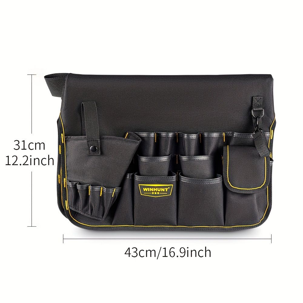 Black bucket tool organizer, tool storage, heavy duty tool organizer, multiple tool pockets, DIY tool V1102-148-SIL-80786