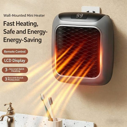 Wall-Mounted Heater Mini Electric Heater Office Heater Home Heater Fast Heating - Blue - Size Australian standard