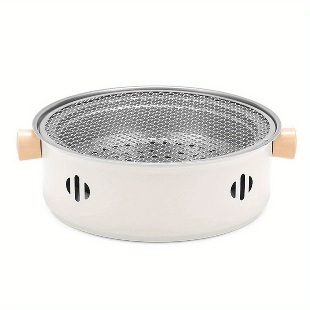 portable barbecue set, charcoal grill, tea boiling set, outdoor picnic, camping barbecue, indoor grill, Aussie camping, picnic Australia, dual function grill - White - Size set