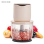 wireless meat grinder, USB charging meat grinder, 600ml food processor, multifunctional kitchen appliance, mincer, juicer, ice crusher, cordless blender, home electric food processor, Australian kitchen tool - Beige - Size 600ml