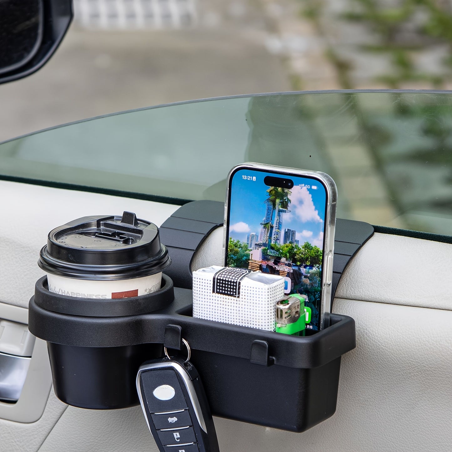 car door storage, cup holder organizer, car accessories, car interior organization, car essentials, car V1102-800-61487
