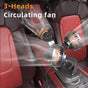 3-Head Car Circulating Fan with Multi-Directional Airflow V1102-800-BLA-11523