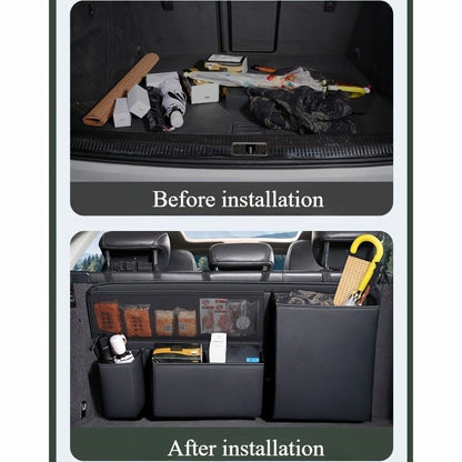 car trunk organizer, car storage, car accessories, high quality organizer, multiple compartments, trunk V1102-805-BLA-29863