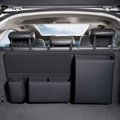 car trunk organizer, car storage, car accessories, high quality organizer, multiple compartments, trunk V1102-805-BLA-29863