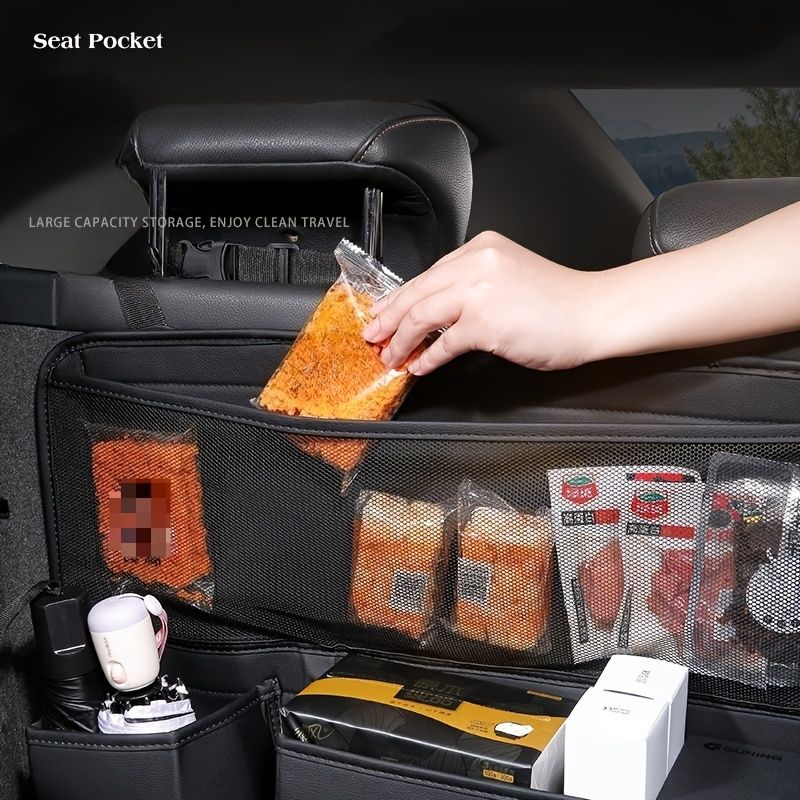 car trunk organizer, car storage, car accessories, high quality organizer, multiple compartments, trunk V1102-805-BLA-29863