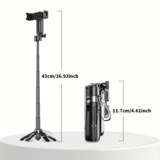 Black Blue mini selfie stick, Bluetooth selfie stick, extendable selfie stick, portable selfie stick, V1102-903-65410