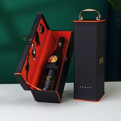 Black wine gift set, wine accessories, wine carry case, Australian wine lover gift, essential wine tools, V1102-970-55653