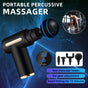 Black**Portable Deep Tissue Massager | 6-Speed & 4 Heads & 15-Min Timer|Professional Muscle Recovery, Anytime V1102-AMY001