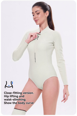 2MM jellyfish suit diving wet clothes jellyfish suit snorkeling swimsuit super elastic skin-friendly 2-piece V1102-AQ-012WHITE-XL