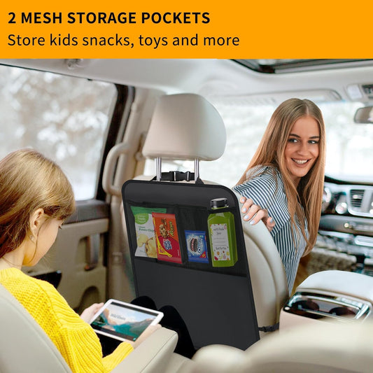 Kicking Mat with Organizer - 2 Pack Rear Seat Protector Seat Cover for your car, SUV, minivan or truck seat - V1102-B00LCWA08W