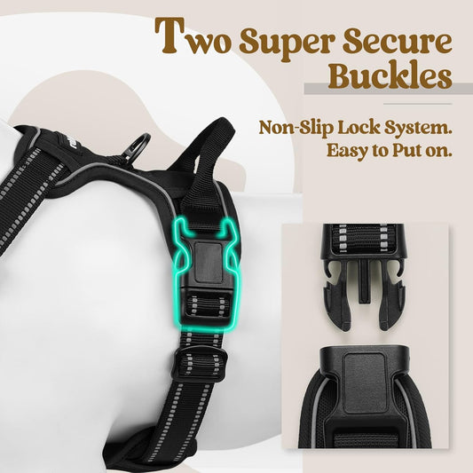 Harness for Dogs, Anti-Strain, Pet Harness, Adjustable, Outdoor Pet Vest 3M Reflective Strip, Oxford Cloth V1102-B01M8JT6FT